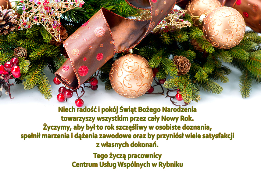 kartka z życzeniami bożonarodzeniowymi