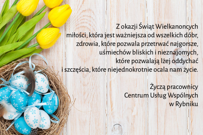 kartka z życzeniami wielkanocnymi